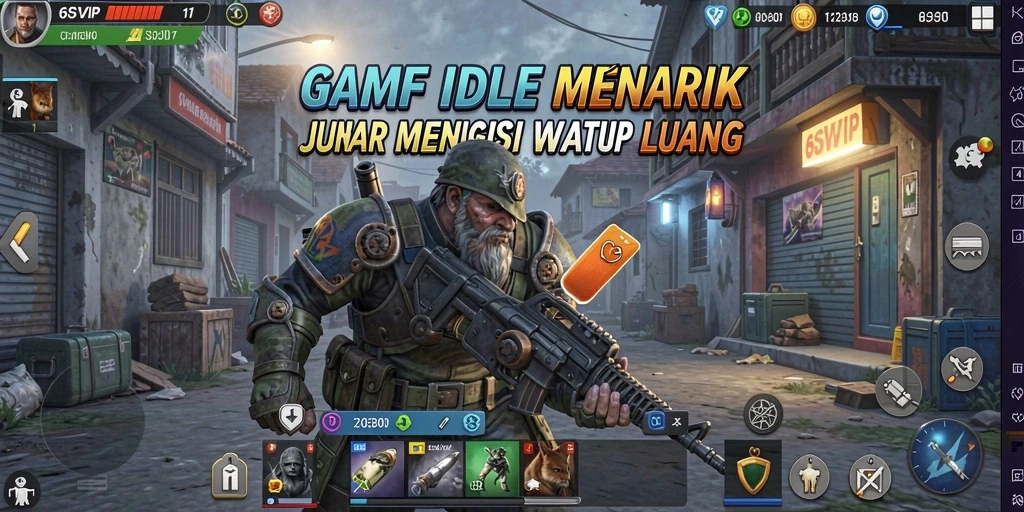 Tampilan gameplay menyenangkan dari 6SVIP dengan elemen Idle.
