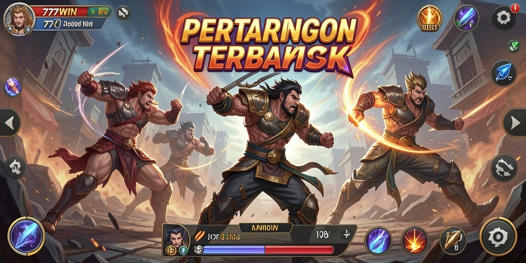 Gameplay ketegangan tinggi di arena Fighting.