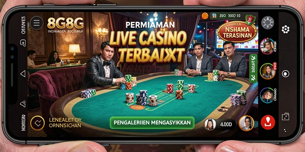 Gameplay Live Casino yang menarik di aplikasi 8G8G.
