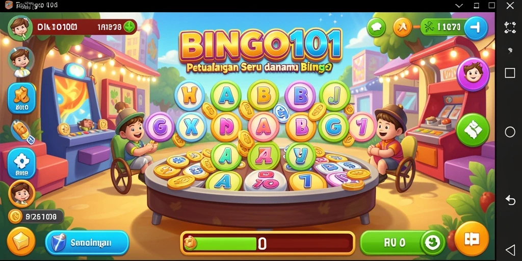 Screenshot BINGO101 menunjukkan gameplay yang menarik dalam suasana petualangan.