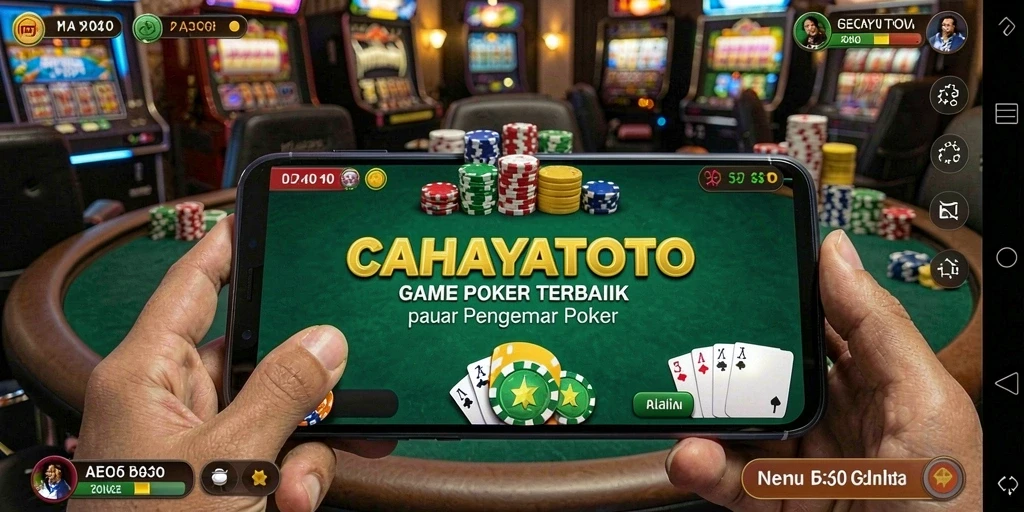 Tampilan seru gameplay Poker di CAHAYATOTO