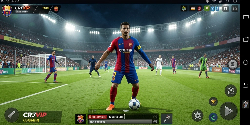 Tampilan gameplay yang menegangkan dan realistik di CR7VIP.