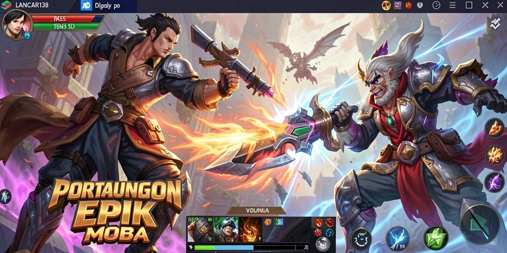 Gameplay intens LANCAR138 yang memukau di medan pertempuran MOBA.