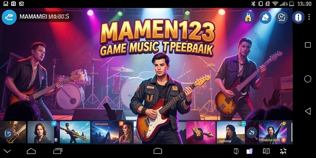 Tampilan gameplay MAMEN123 yang seru dengan berbagai pilihan lagu.