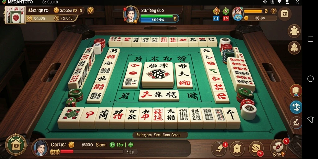 Tampilan gameplay MEDANTOTO yang menarik dan menantang di dunia Mahjong.