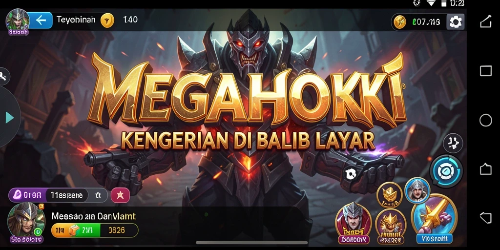 Screenshot menampilkan suasana kegelapan dan teror dalam MEGAHOKI.
