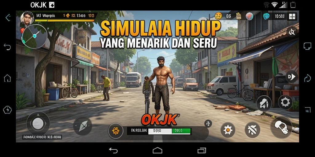 Tampilan gameplay <strong>OKJK</strong> yang realistis dan interaktif.