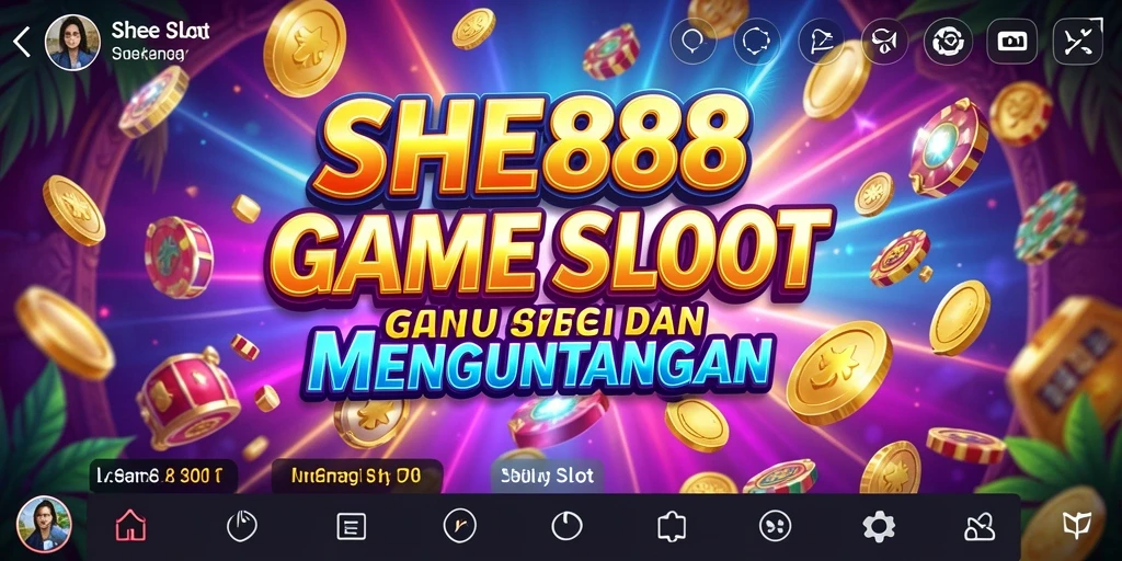 Tampilan gameplay yang menarik dari SHE888 dengan berbagai slot menyenangkan.