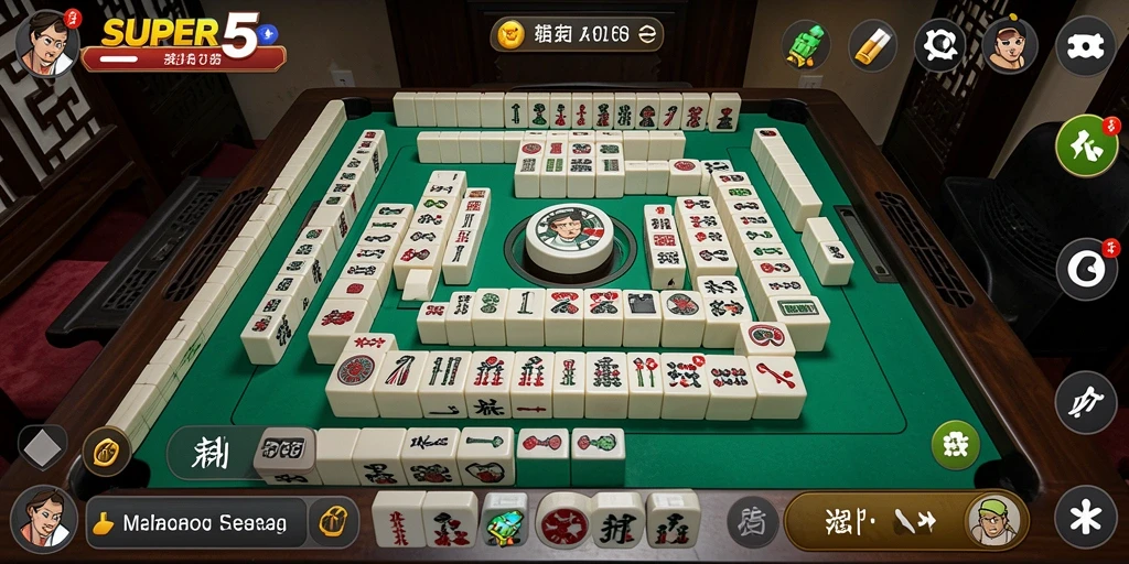 Tampilan gameplay Mahjong SUPER5 yang menarik dan interaktif.