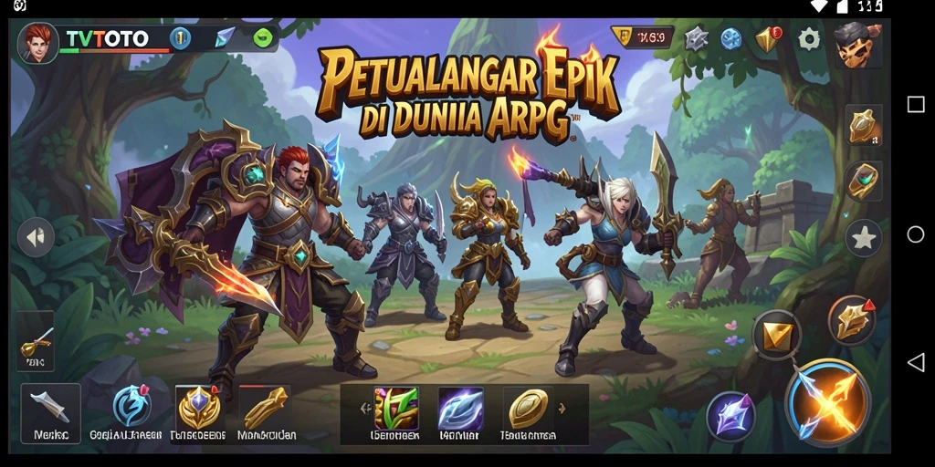 Tangkapan layar gameplay TVTOTO yang menampilkan aksi pertarungan seru.